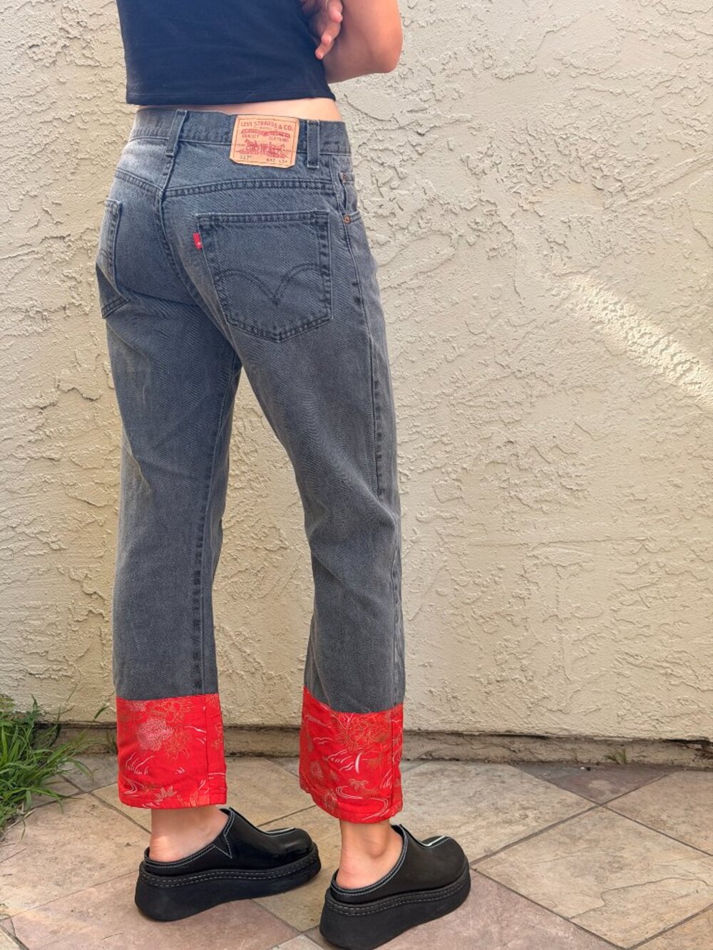 Urban Renewal Up-Cycled Vintage Black Levi's Jeans - Picture 3 of 6
